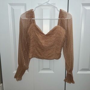 Hello Molly Sheer Long Sleeve Top